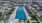 aerial shot of large pool in courtyard