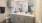 a bathroom with a large mirror